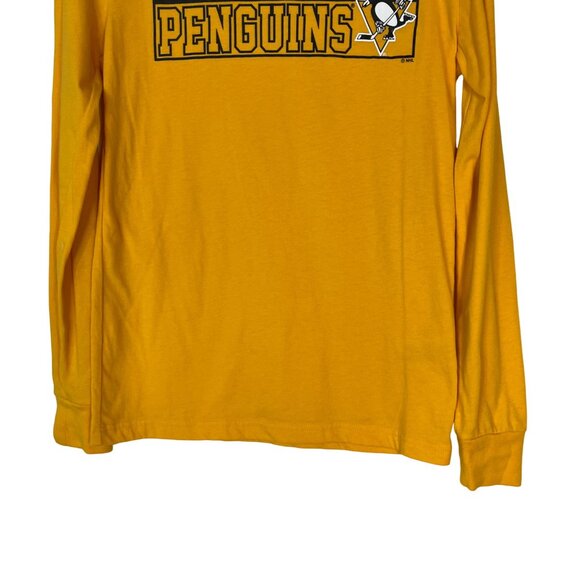 NHL Womens Pittsburgh Penguins Long Sleeve Tshirt Yellow Size Small - Picture 4 of 8